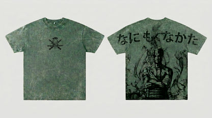 Anime T-shirt – Roronoa Zoro Print, Hög Kvalitet & Bekväm Passform